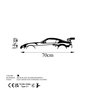 Wallity Dodge Viper Silhouette Escultura de Pared Metal Negro
